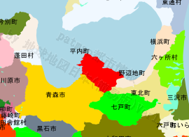 平内町の位置を示す地図