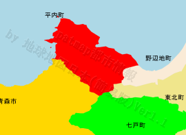 平内町の位置を示す地図