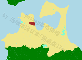 蓬田村の位置を示す地図