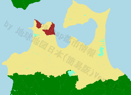 外ヶ浜町の位置を示す地図
