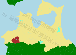 西目屋村の位置を示す地図