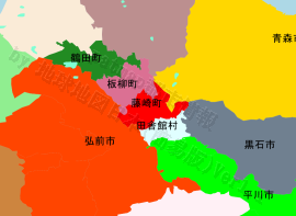 藤崎町の位置を示す地図