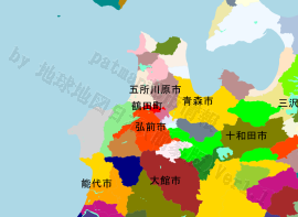 鶴田町の位置を示す地図