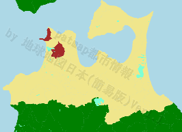 中泊町の位置を示す地図