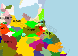 六戸町の位置を示す地図