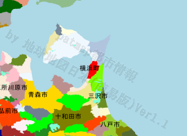 横浜町の位置を示す地図