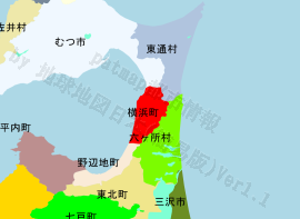 横浜町の位置を示す地図