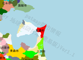 東通村の位置を示す地図