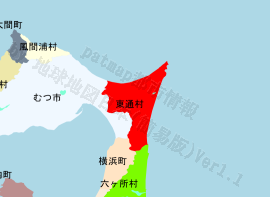 東通村の位置を示す地図