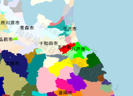 五戸町の位置を示す地図