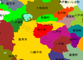 田子町の位置を示す地図