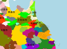 南部町の位置を示す地図
