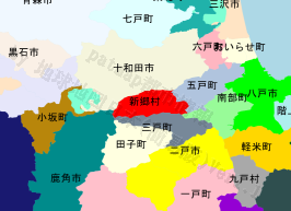 新郷村の位置を示す地図