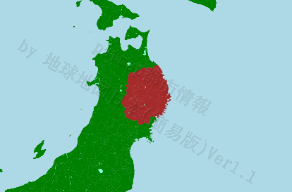岩手県の位置を示す地図