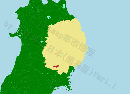 平泉町の位置を示す地図