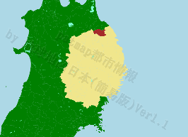 軽米町の位置を示す地図