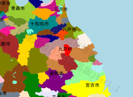 九戸村の位置を示す地図