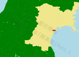 多賀城市の位置を示す地図