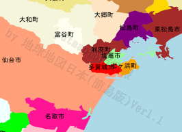 多賀城市の位置を示す地図