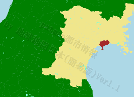 東松島市の位置を示す地図