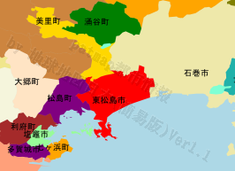 東松島市の位置を示す地図