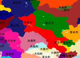 大崎市の位置を示す地図