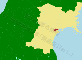 利府町の位置を示す地図