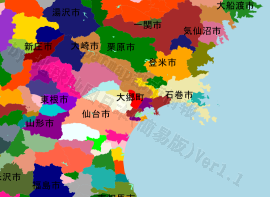大郷町の位置を示す地図