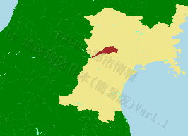 色麻町の位置を示す地図