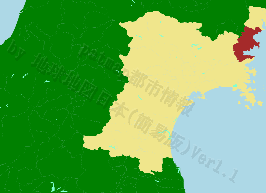 南三陸町の位置を示す地図