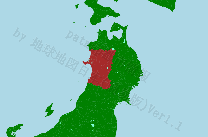 秋田県の位置を示す地図