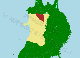 大館市の位置を示す地図