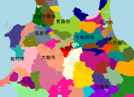 小坂町の位置を示す地図