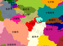 小坂町の位置を示す地図