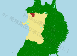 藤里町の位置を示す地図