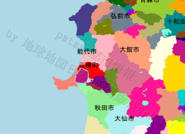 三種町の位置を示す地図