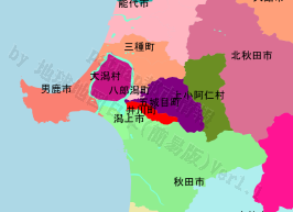 井川町の位置を示す地図