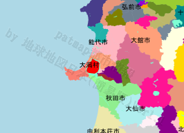 大潟村の位置を示す地図