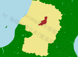 大蔵村の位置を示す地図