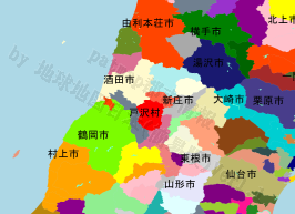 戸沢村の位置を示す地図