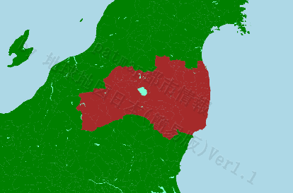 福島県の位置を示す地図