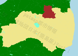福島市の位置を示す地図
