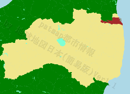 相馬市の位置を示す地図