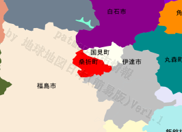 桑折町の位置を示す地図