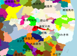天栄村の位置を示す地図