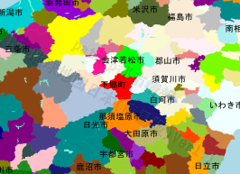 下郷町の位置を示す地図