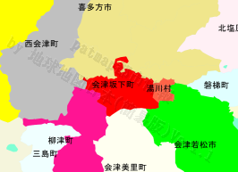 会津坂下町の位置を示す地図