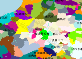 湯川村の位置を示す地図