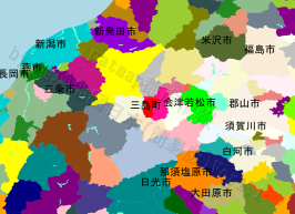 三島町の位置を示す地図