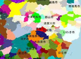 西郷村の位置を示す地図